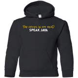 The Voices In My Head Speak Java Youth Hoodie
