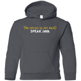 The Voices In My Head Speak Java Youth Hoodie