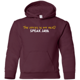 The Voices In My Head Speak Java Youth Hoodie