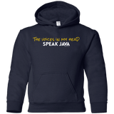 The Voices In My Head Speak Java Youth Hoodie