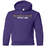 The Voices In My Head Speak Java Youth Hoodie