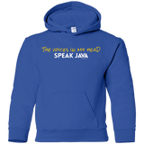 The Voices In My Head Speak Java Youth Hoodie