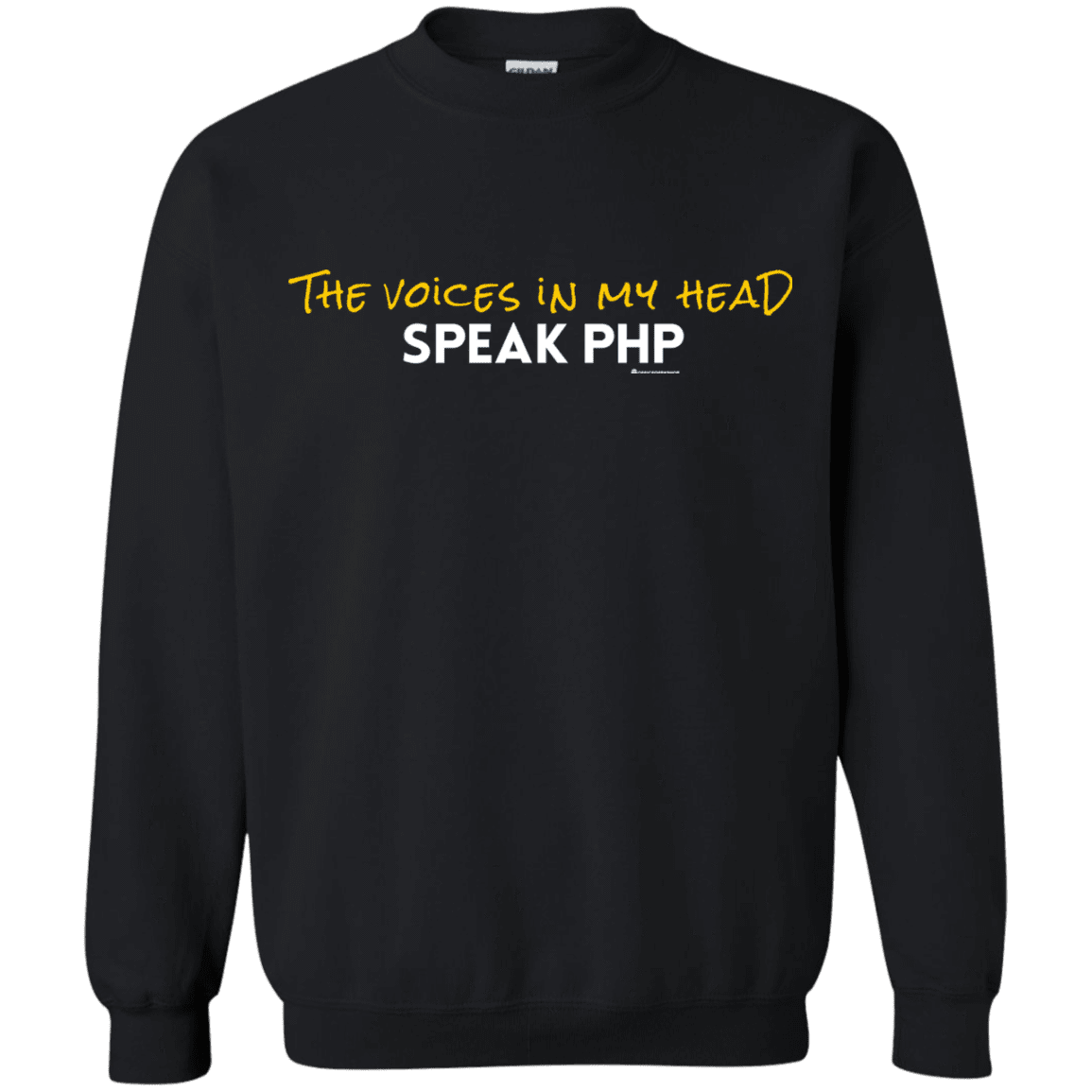 Sweatshirts Black / Small The Voices In My Head Speak PHP Crewneck Sweatshirt