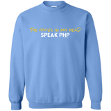 Sweatshirts Carolina Blue / Small The Voices In My Head Speak PHP Crewneck Sweatshirt