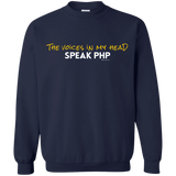 Sweatshirts Navy / Small The Voices In My Head Speak PHP Crewneck Sweatshirt