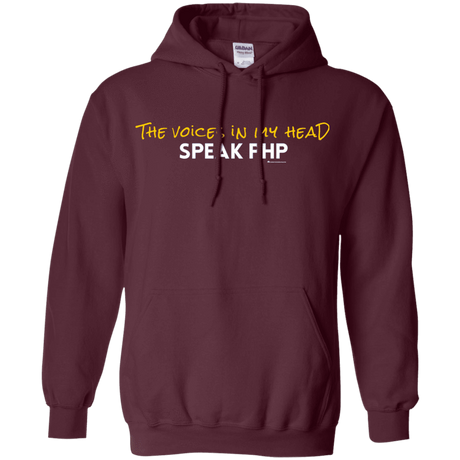 Sweatshirts Maroon / Small The Voices In My Head Speak PHP Pullover Hoodie