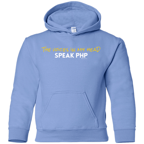 Sweatshirts Carolina Blue / YS The Voices In My Head Speak PHP Youth Hoodie