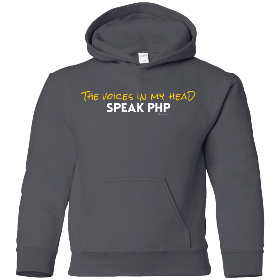 Sweatshirts Charcoal / YS The Voices In My Head Speak PHP Youth Hoodie