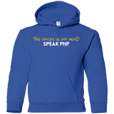 Sweatshirts Royal / YS The Voices In My Head Speak PHP Youth Hoodie