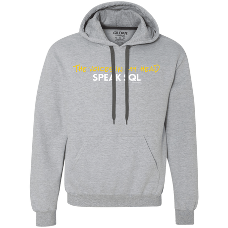 Sweatshirts Sport Grey / Small The Voices In My Head Speak SQL Premium Fleece Hoodie