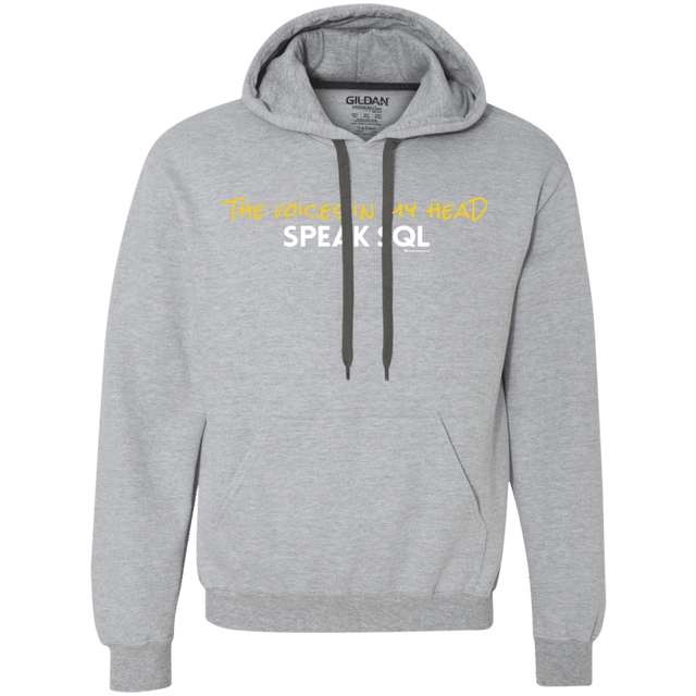 Sweatshirts Sport Grey / Small The Voices In My Head Speak SQL Premium Fleece Hoodie
