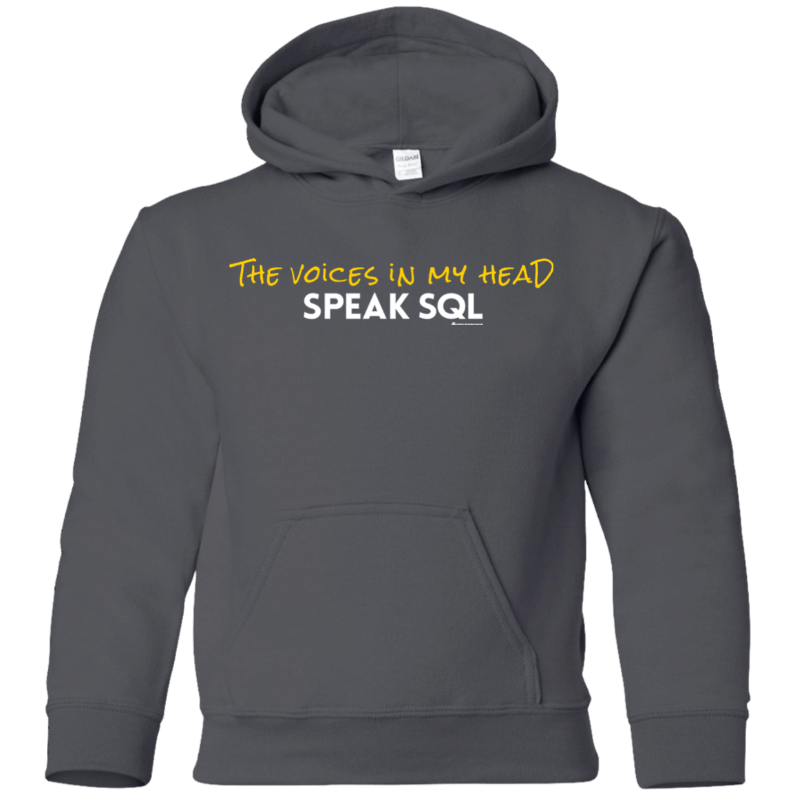 Sweatshirts Charcoal / YS The Voices In My Head Speak SQL Youth Hoodie