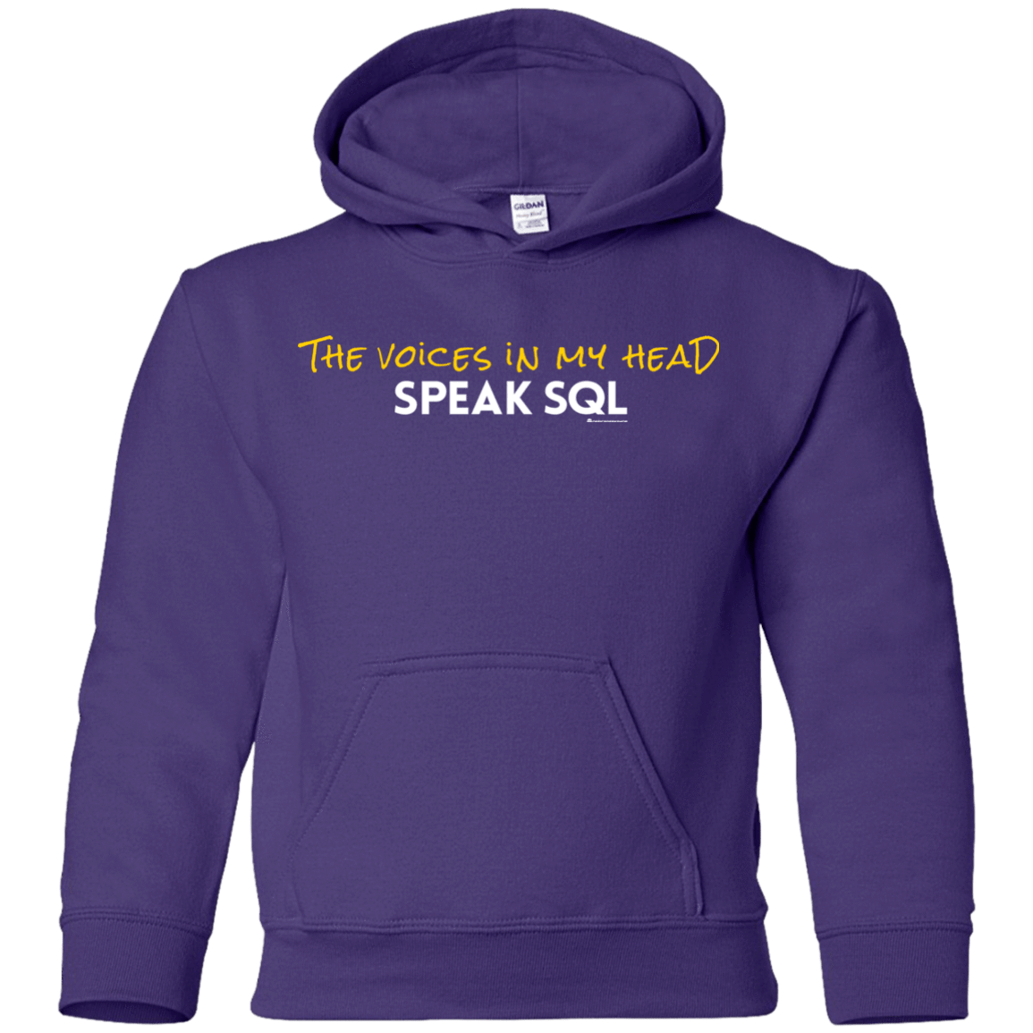 Sweatshirts Purple / YS The Voices In My Head Speak SQL Youth Hoodie