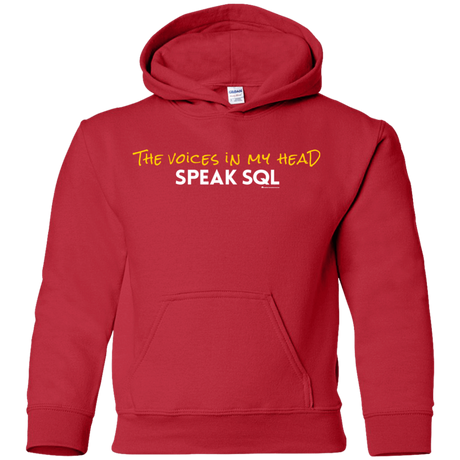 Sweatshirts Red / YS The Voices In My Head Speak SQL Youth Hoodie