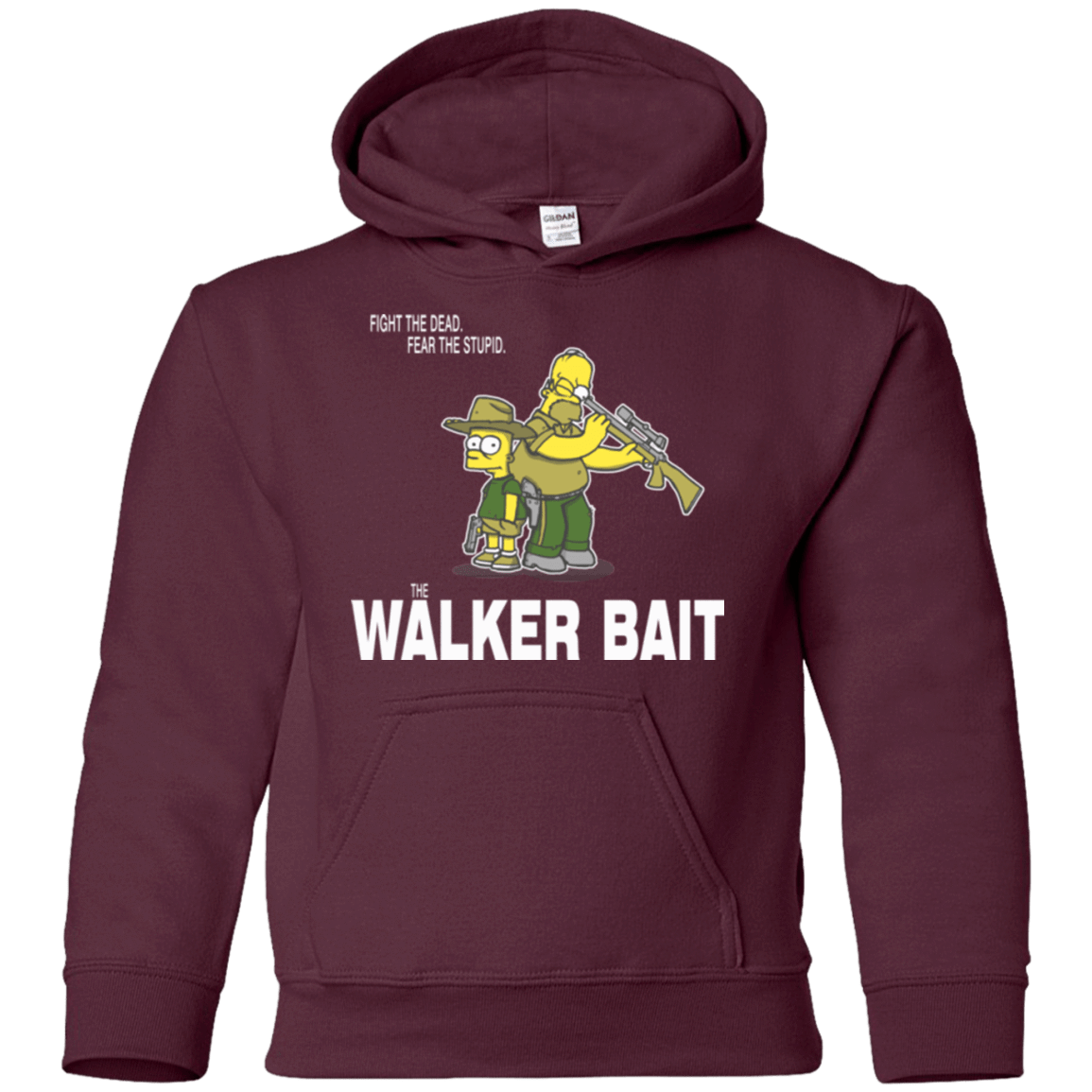 Sweatshirts Maroon / YS The Walker Bait Youth Hoodie
