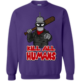 Sweatshirts Purple / Small The Walking Bot Crewneck Sweatshirt