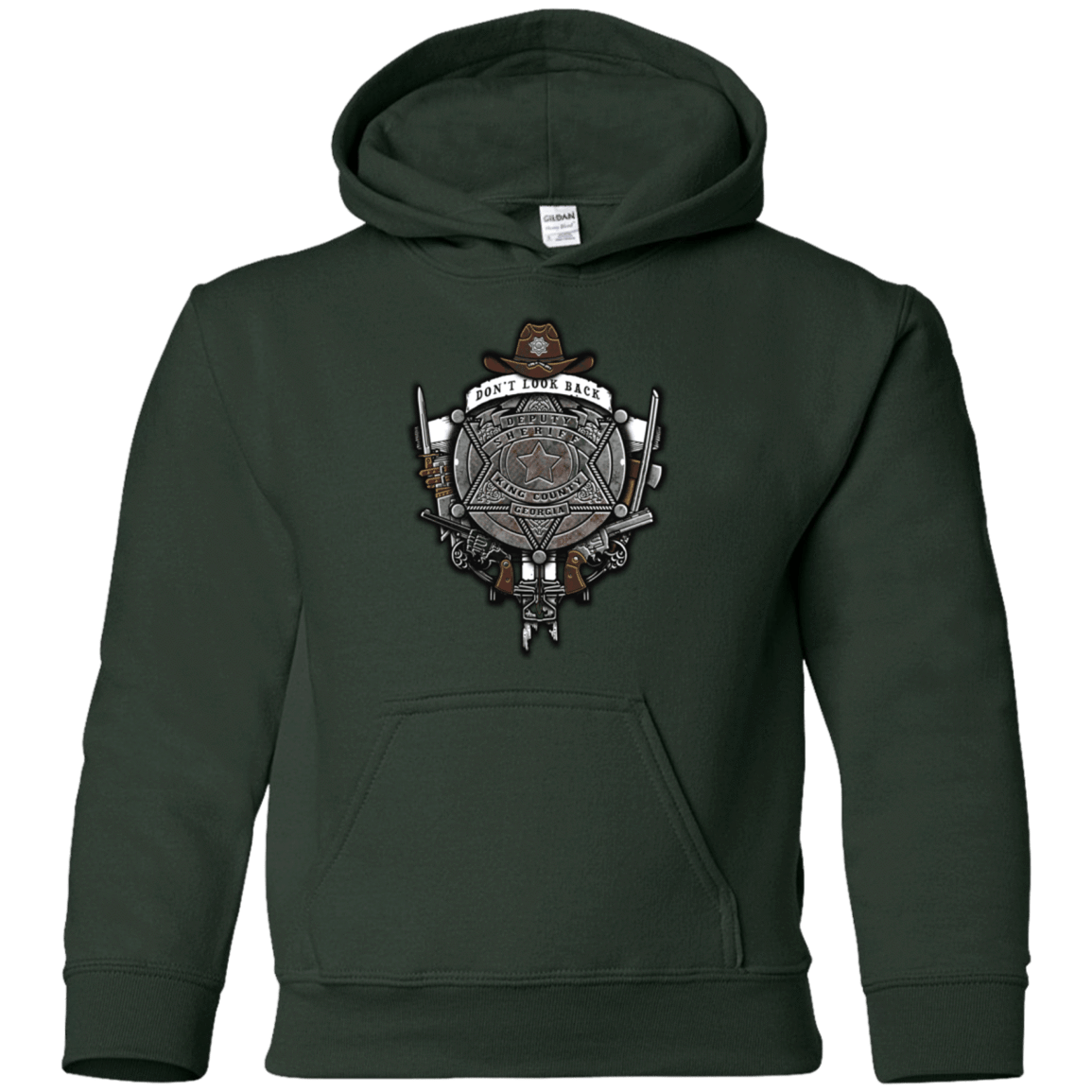 Sweatshirts Forest Green / YS The Walking Crest Youth Hoodie