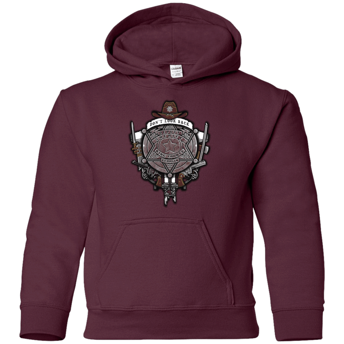 Sweatshirts Maroon / YS The Walking Crest Youth Hoodie