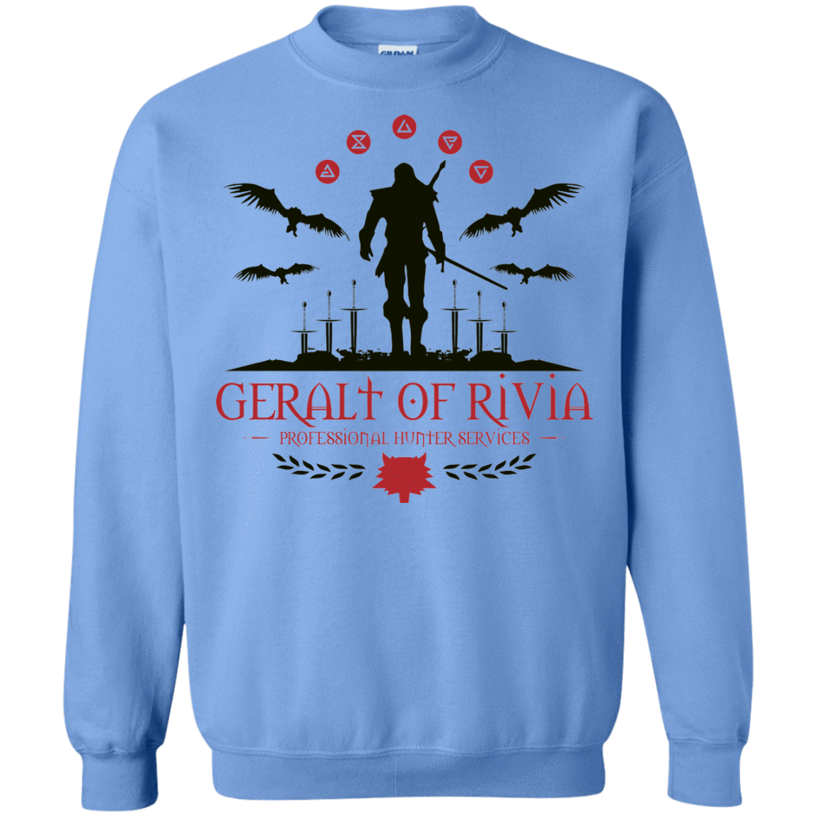 Sweatshirts Carolina Blue / Small The Witcher 3 Wild Hunt Crewneck Sweatshirt