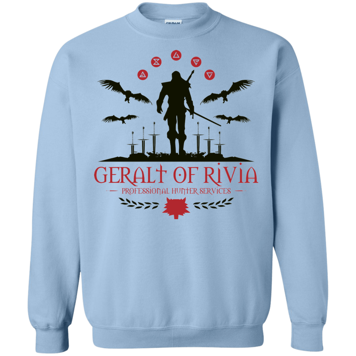 Sweatshirts Light Blue / Small The Witcher 3 Wild Hunt Crewneck Sweatshirt