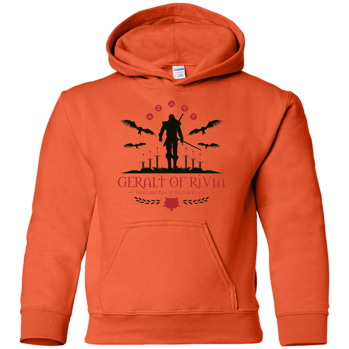 Sweatshirts Orange / YS The Witcher 3 Wild Hunt Youth Hoodie