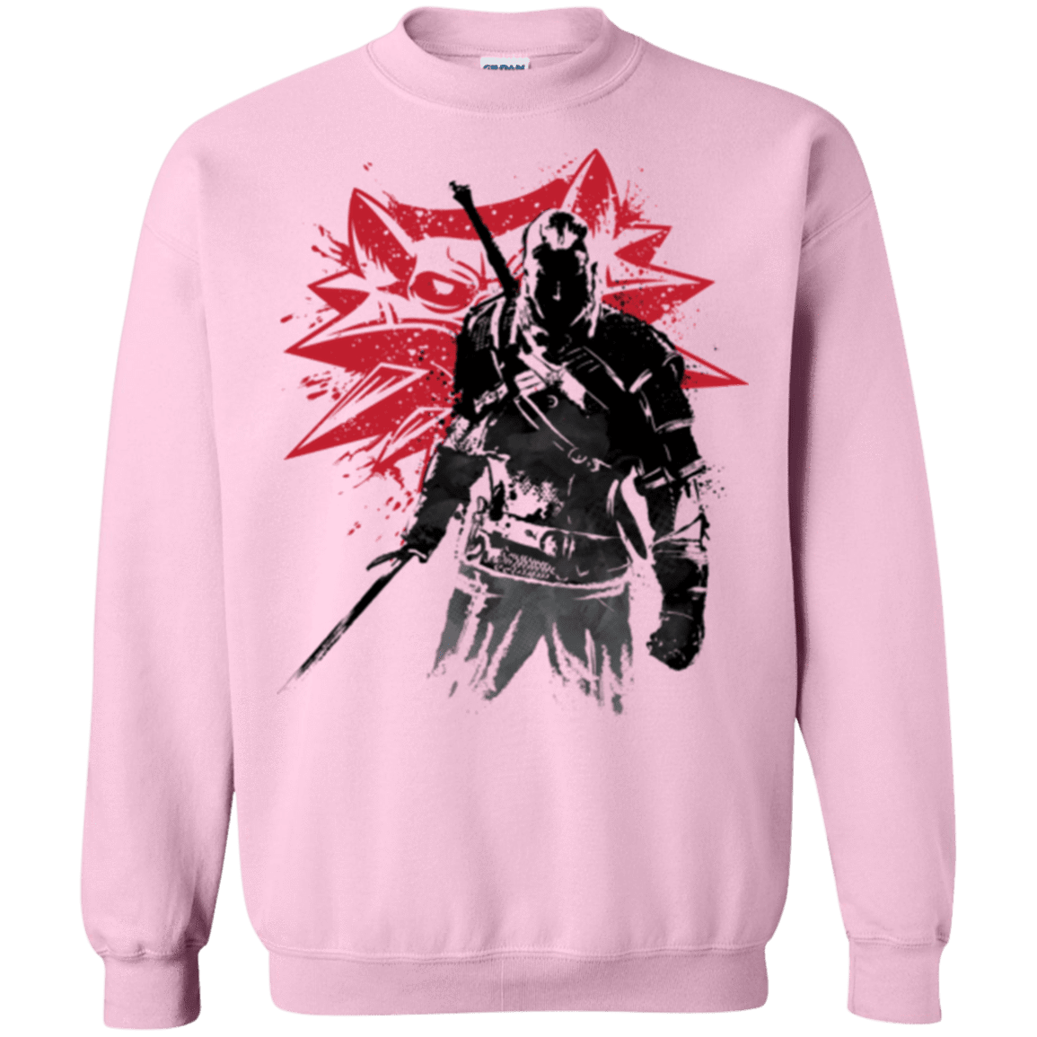 Sweatshirts Light Pink / Small The witcher sumi-e Crewneck Sweatshirt