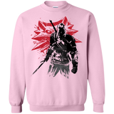 Sweatshirts Light Pink / Small The witcher sumi-e Crewneck Sweatshirt