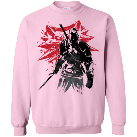Sweatshirts Light Pink / Small The witcher sumi-e Crewneck Sweatshirt