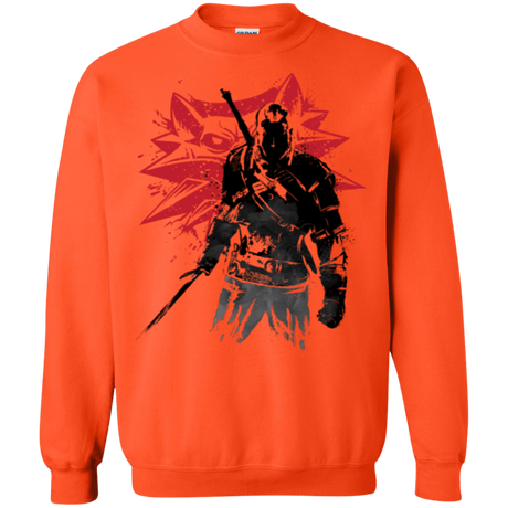 Sweatshirts Orange / Small The witcher sumi-e Crewneck Sweatshirt