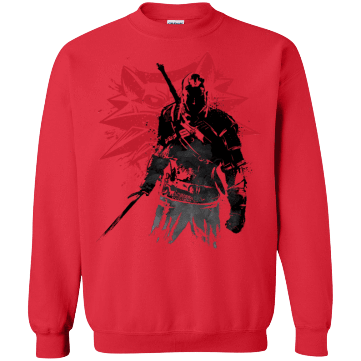 Sweatshirts Red / Small The witcher sumi-e Crewneck Sweatshirt