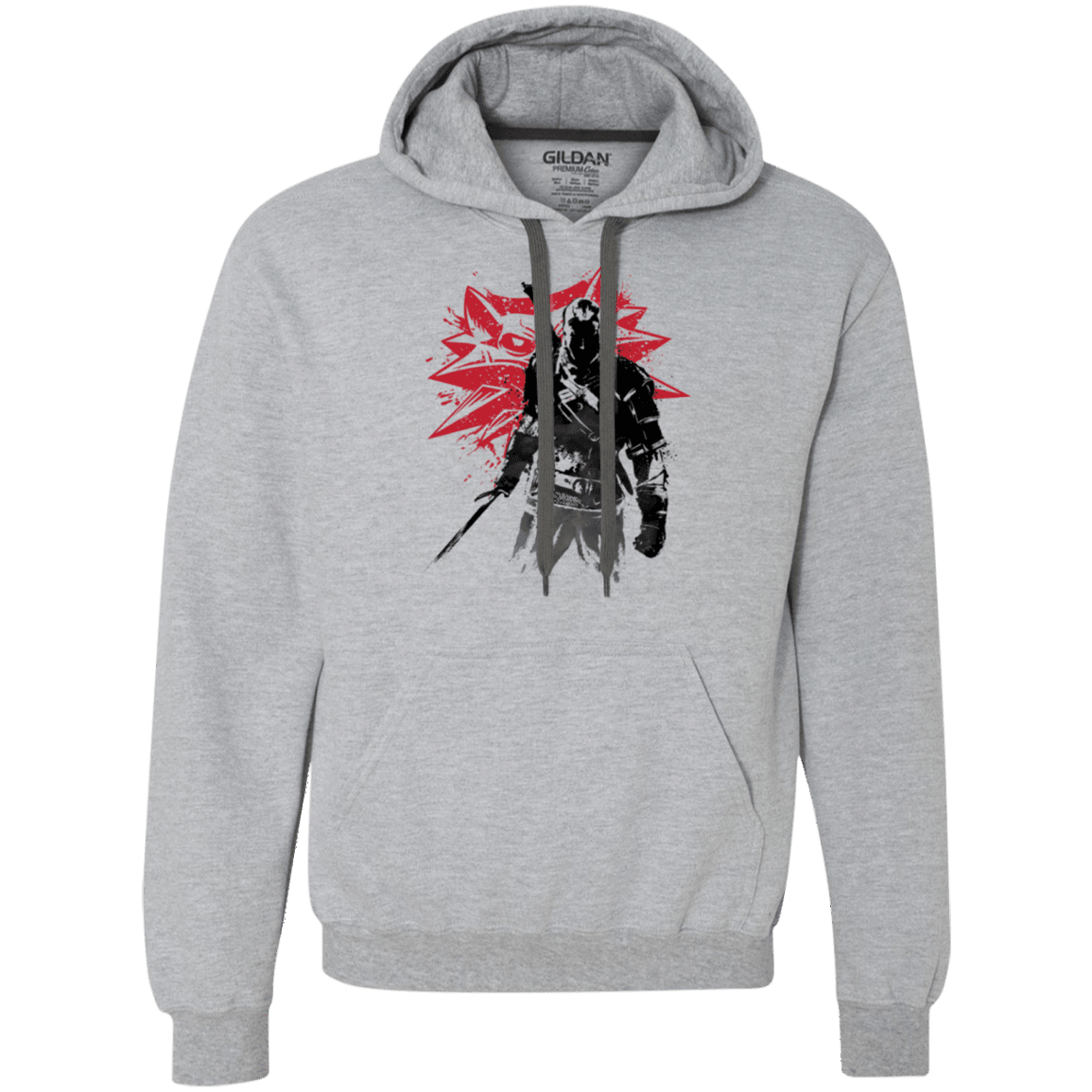 Sweatshirts Sport Grey / Small The witcher sumi-e Premium Fleece Hoodie
