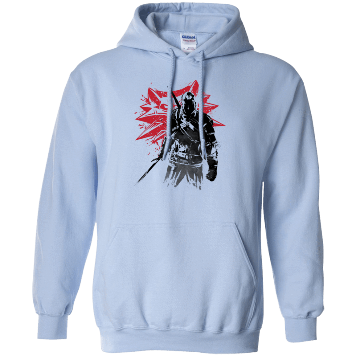 Sweatshirts Light Blue / Small The witcher sumi-e Pullover Hoodie
