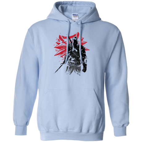 Sweatshirts Light Blue / Small The witcher sumi-e Pullover Hoodie