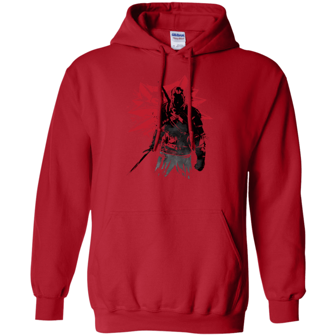 Sweatshirts Red / Small The witcher sumi-e Pullover Hoodie