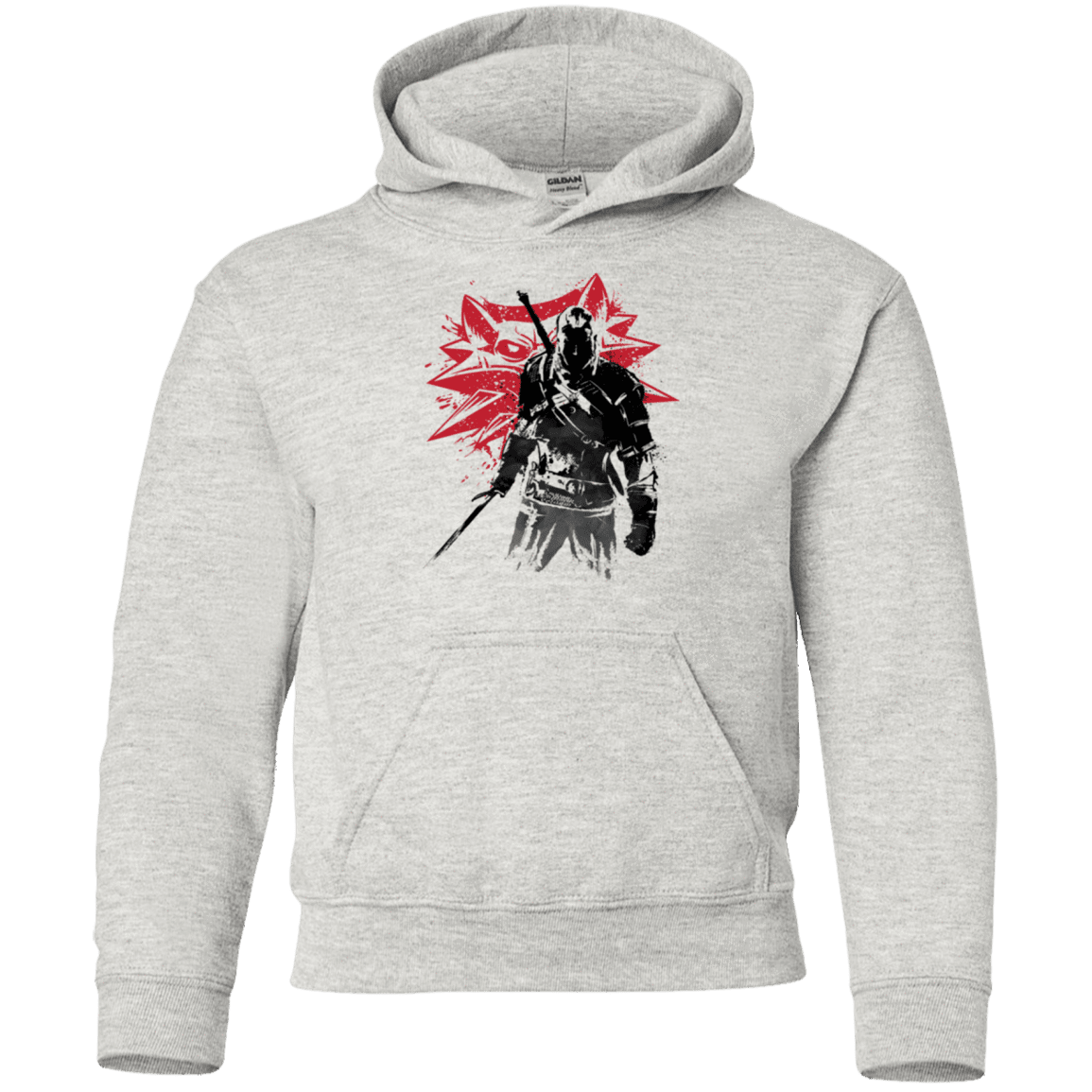 Sweatshirts Ash / YS The witcher sumi-e Youth Hoodie