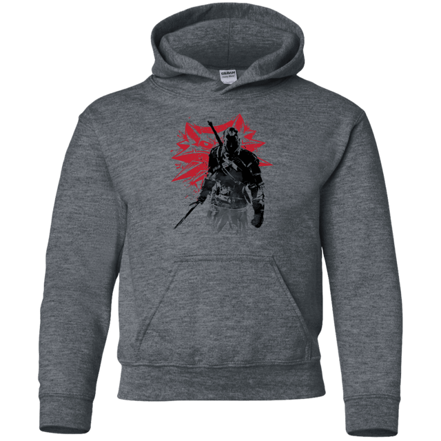 Sweatshirts Dark Heather / YS The witcher sumi-e Youth Hoodie