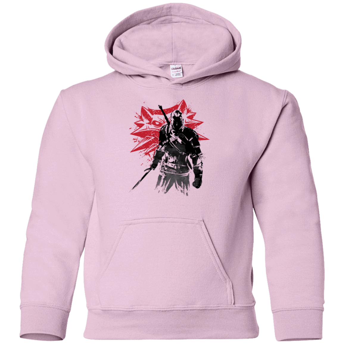 Sweatshirts Light Pink / YS The witcher sumi-e Youth Hoodie