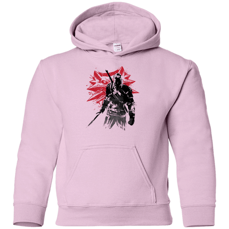 Sweatshirts Light Pink / YS The witcher sumi-e Youth Hoodie
