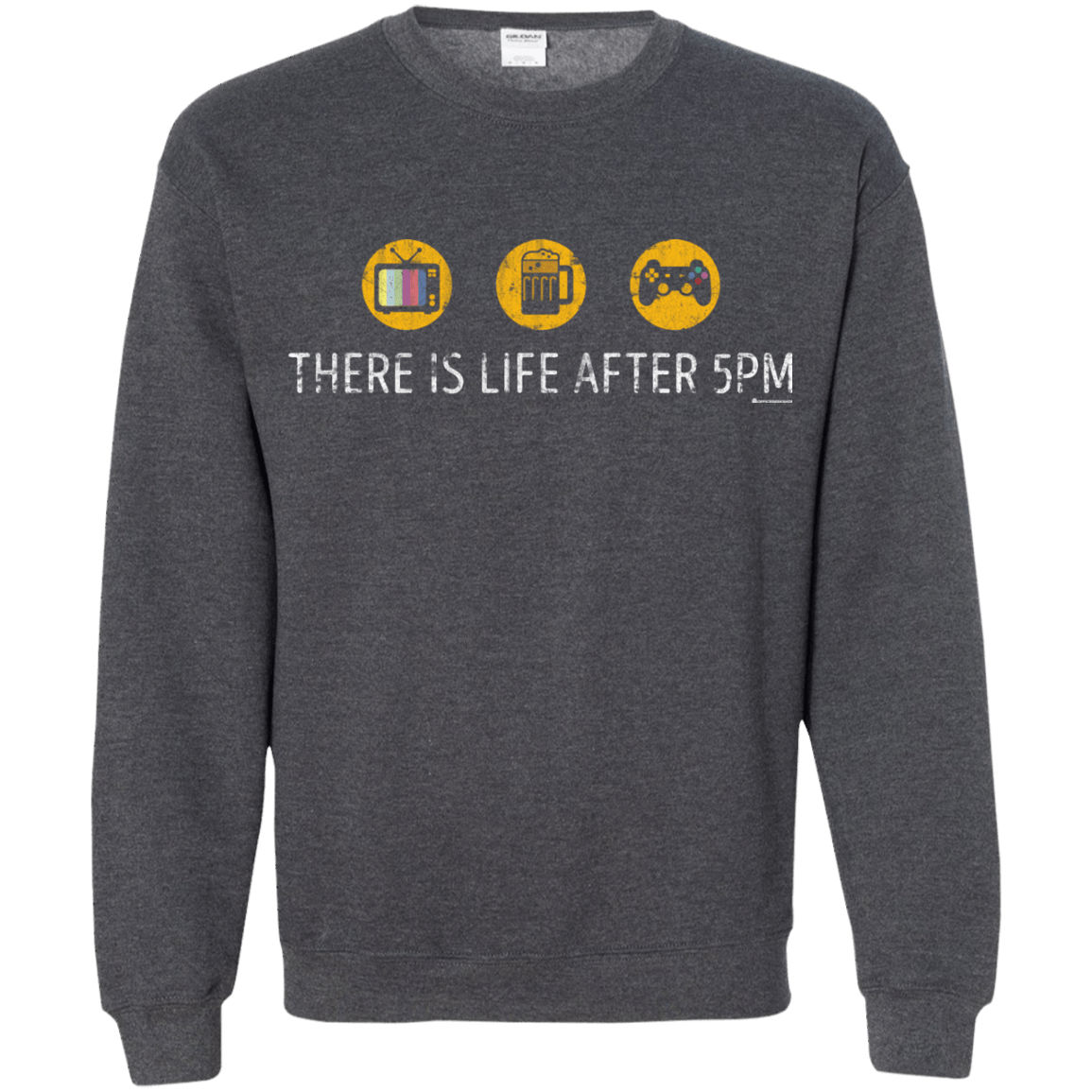 Sweatshirts Dark Heather / Small There Is Life After 5PM Crewneck Sweatshirt