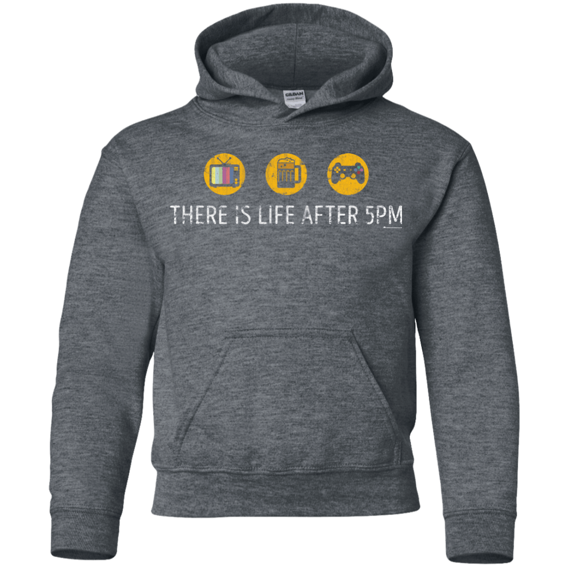 Sweatshirts Dark Heather / YS There Is Life After 5PM Youth Hoodie