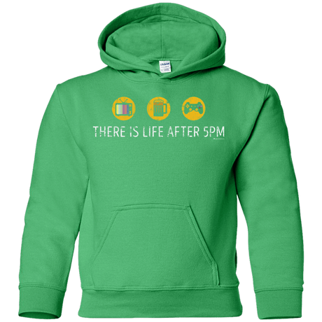 Sweatshirts Irish Green / YS There Is Life After 5PM Youth Hoodie