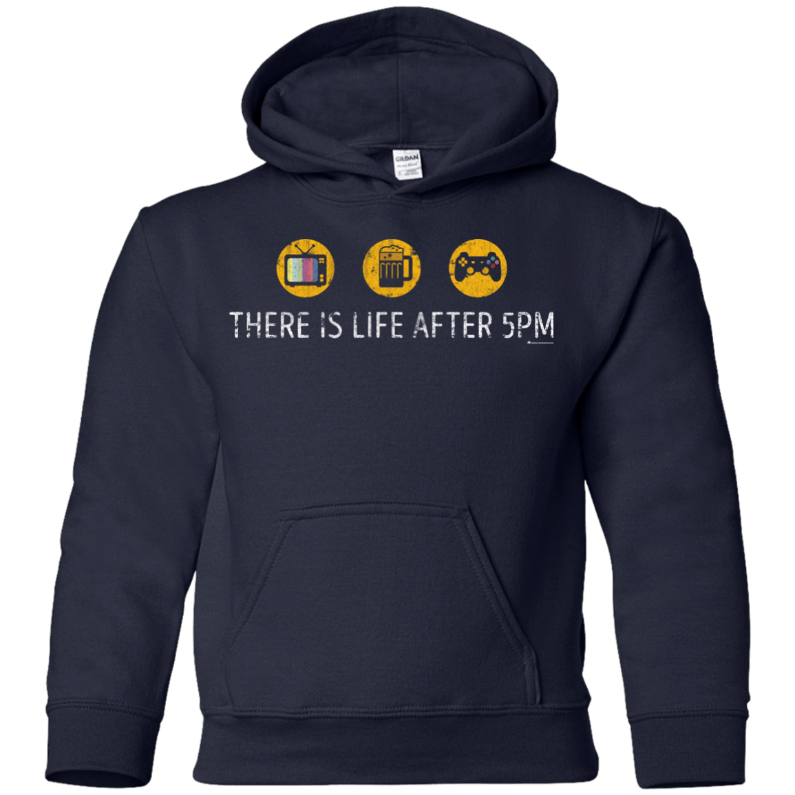 Sweatshirts Navy / YS There Is Life After 5PM Youth Hoodie