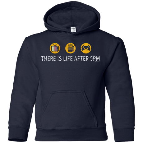 Sweatshirts Navy / YS There Is Life After 5PM Youth Hoodie