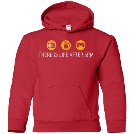 Sweatshirts Red / YS There Is Life After 5PM Youth Hoodie