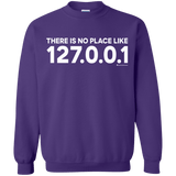 Sweatshirts Purple / Small There Is No Place Like 127.0.0.1 Crewneck Sweatshirt