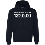 Sweatshirts Navy / Small There Is No Place Like 127.0.0.1 Premium Fleece Hoodie