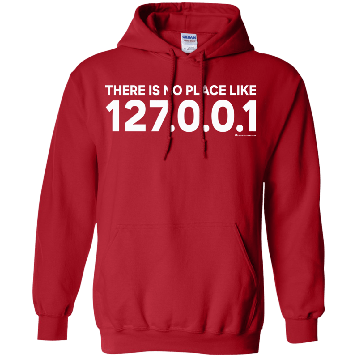 Sweatshirts Red / Small There Is No Place Like 127.0.0.1 Pullover Hoodie
