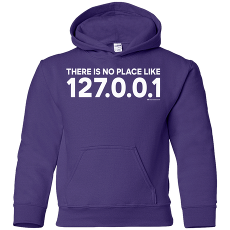 Sweatshirts Purple / YS There Is No Place Like 127.0.0.1 Youth Hoodie