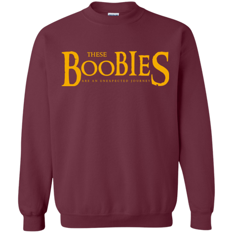 Sweatshirts Maroon / Small These boobies Crewneck Sweatshirt