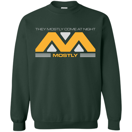 Sweatshirts Forest Green / Small They Mostly Come At Night Mostly Crewneck Sweatshirt